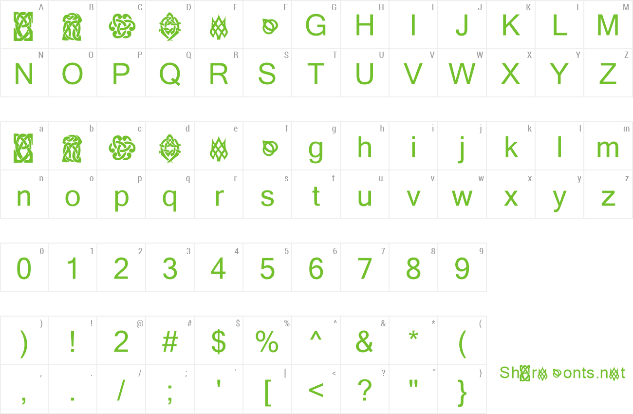 Font KR Keltic Six preview